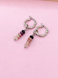 Gold Silver or Rose Gold Natural Tourmaline Earrings Gemstone Jewelry AN3977
