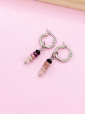 Gold Silver or Rose Gold Natural Tourmaline Earrings Gemstone Jewelry AN3977