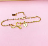 Stethoscope Charm Bracelet, Initial, Graduation Gift, N3388