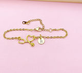 Stethoscope Charm Bracelet, Initial, Graduation Gift, N3388
