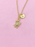 Gold Turtle Charm Necklace, N1969