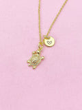 Gold Turtle Charm Necklace, N1969