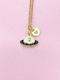 Gold Spacecraft Spaceship Charm Necklace, Bracelet or Keychain Option, N5651