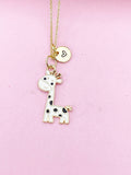 Gold Cute Giraffe Charm Necklace, N5672