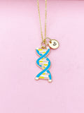Gold DNA Charm Necklace, Bracelet or Keychain Option, N5674