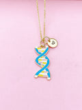 Gold DNA Charm Necklace, Bracelet or Keychain Option, N5674