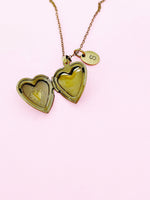 Bronze Heart Locket Pendant Necklace, N561