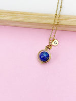 Lapis Lazuli Necklace, Natural Gemstone Jewelry, Personalized Gift, N4609