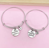 No Matter Where No Matter What Bracelet Gift, Personalized Initial Gift, N4559