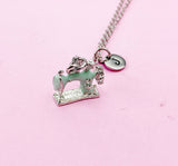 Silver Sewing Machine Charm Necklace, N1458
