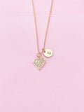 Rose Gold Diamond Charm Necklace, N5687