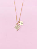 Rose Gold Diamond Charm Necklace, N5687
