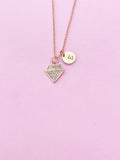 Rose Gold Diamond Charm Necklace, N5687