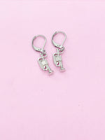 Silver Trumpet Charm Earrings, N4794