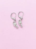Silver Trumpet Charm Earrings, N4794