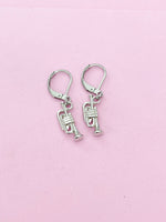 Silver Trumpet Charm Earrings, N4794
