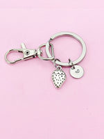 Silver Strawberry Charm Keychain Christmas Jewelry Gifts, N355