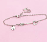 Arrow Bracelet, Guardian Angel Wing Bracelet,, Arrow Wing Heart Charm, Personalized Gift, N1273