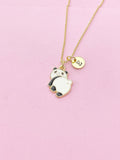 Gold Cute Giant Panda Charm Necklace, Panda Nanny Zookeeper Gifts, N5505