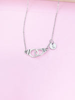 Silver Handcuff Charm Necklace, N1483BD