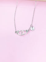 Silver Handcuff Charm Necklace, N1483BD