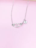 Silver Handcuff Charm Necklace, N1483BD