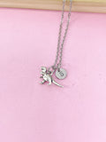 Silver Dinosaur Charm Necklace, N1915A