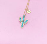 Gold Cactus Charm Necklace, N1733