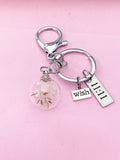 Silver 11:11 Dandelion Wish Keychain, N5690