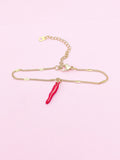 Gold Red Chili Bracelet N1697C