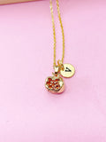Pomegranate Necklace, Cubic Zirconia,  Christmas Gift, Mentor Gift, Appreciation Gift,Thank You Gift,Secret Santa, Graduation Gift, N3796