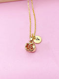 Pomegranate Necklace, Cubic Zirconia,  Christmas Gift, Mentor Gift, Appreciation Gift,Thank You Gift,Secret Santa, Graduation Gift, N3796