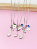 Music Gift, Orchestras Necklace, Musician Gift, Music Teacher Gift, Music Melody Charm, Silver Music Note Charm, Personalized Gift, N35