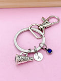 Cheerleader Megaphone Keychain, Best Christmas Gifts for Cheer Leader, N5299B