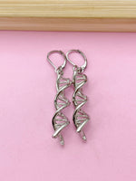 Silver DNA Charm Earrings, Hypoallergenic, Best Seller Christmas Gifts for Sister, N3590A