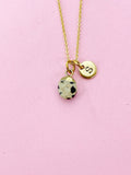 Dalmatian Jasper Necklace, Natural Gemstone Jewelry N2761