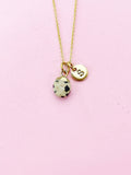 Dalmatian Jasper Necklace, Natural Gemstone Jewelry N2761