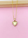 Gold Heart Locket Necklace, Delicate Necklace, Dainty Necklace, Simple Necklace, Minimalist Necklace, Gold Chain Necklace, N5076