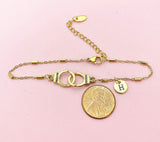 Gold or Silver Freedom Handcuff Bracelet, N1483F