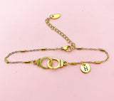 Gold or Silver Freedom Handcuff Bracelet, N1483F
