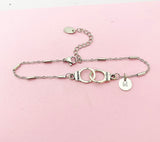 Silver Freedom Handcuff Bracelet, Gold in Option, N1483G