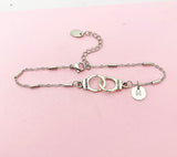 Silver Freedom Handcuff Bracelet, Gold in Option, N1483G