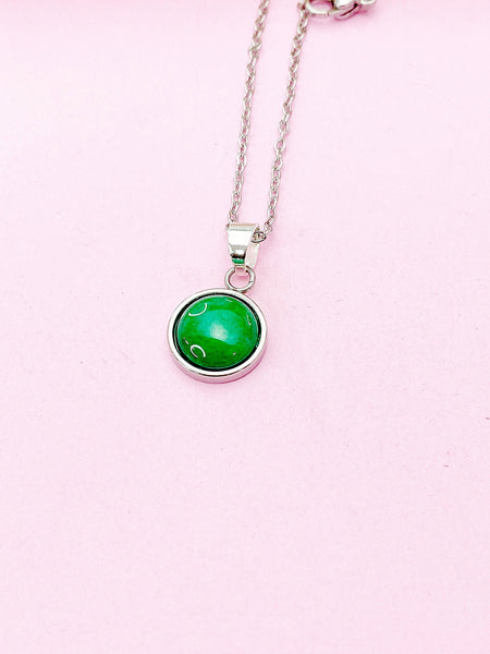 Jade Necklace, Natural Green Jade Jewelry, Birthday Gift, Good Luck Gift, N5013A