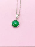 Jade Necklace, Natural Green Jade Jewelry, Birthday Gift, Good Luck Gift, N5013A