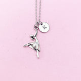 Silver Ballet Dance Charm Necklace, N1700A