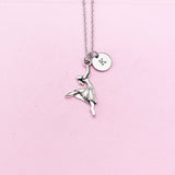 Silver Ballet Dance Charm Necklace, N1700A