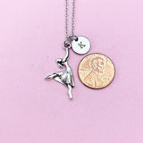 Silver Ballet Dance Charm Necklace, N1700A