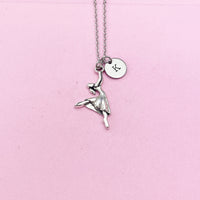 Silver Ballet Dance Charm Necklace, N1700A