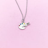 Silver Artist Palette Necklace, N376