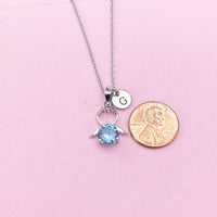 Silver Guardian Angel Charm Necklace, Cubic Zirconia Jewelry, N2335A